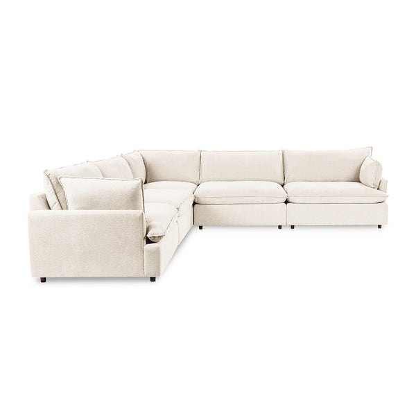 Caplan 5-Piece Modular Sectional in Elite-Ivory