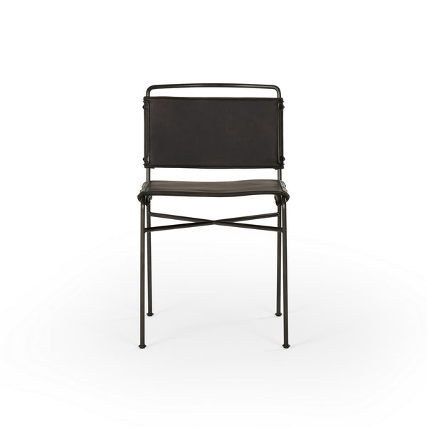 Wharton Dining Chair in Distressed Black