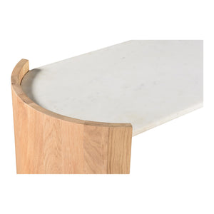 Moe's Dala Marble & Oak Console Table