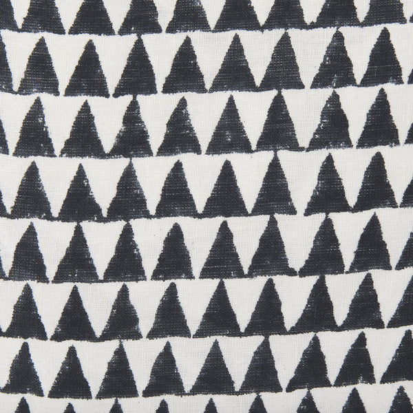 Jolie Cream w/ Black Print Linen Square Decorative Pillow  Cover