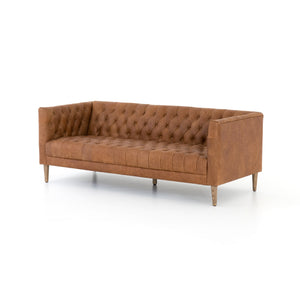 Williams Leather Sofa-75"-Nat Wash Camel