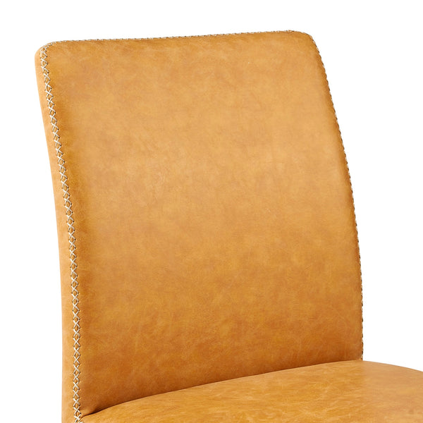 Kevin KD PU Dining Side Chair, Vintage Cedar