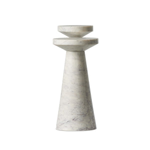 Mabel Nesting End Tables - Veined White Marble