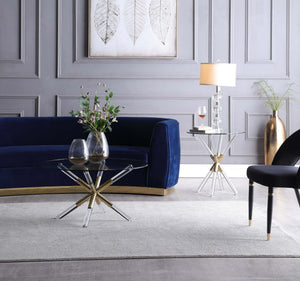 Erick End Table In Acrylic/Gold