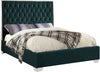 Priscilla King Bed In Green Velvet