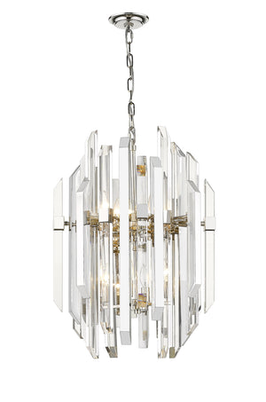 Bova 9 Light Pendant in Polished Nickel Finish