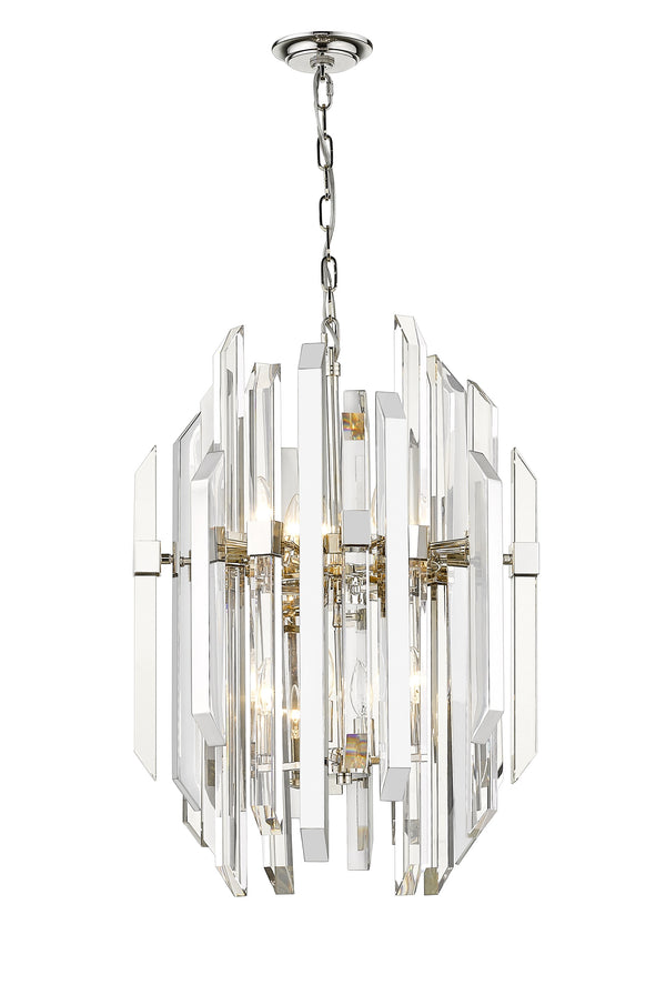 Bova 9 Light Pendant in Polished Nickel Finish