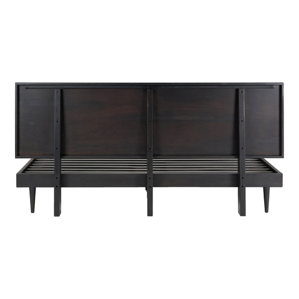 Moe's Pablo King Size Bed in Black Sheesham Wood