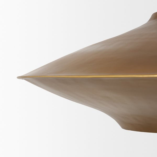 Titus 1-Light Brass Finished Metal Disc Pendant