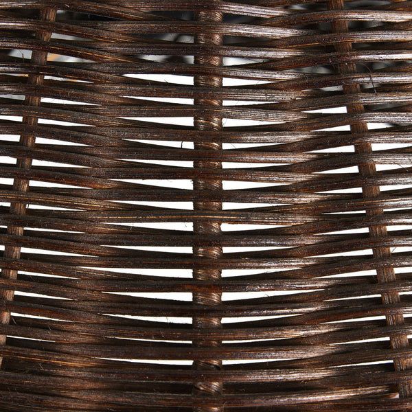Mccarthy Pendant In Brown Rattan And Antiqued Iron
