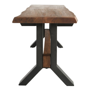 Bellamy Solid Wood Bench - Amber Brown