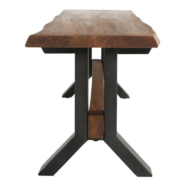 Bellamy Solid Wood Bench - Amber Brown