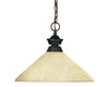 Riviera 1 Light Pendant in Olde Bronze Finish