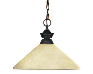 Riviera 1 Light Pendant in Olde Bronze Finish