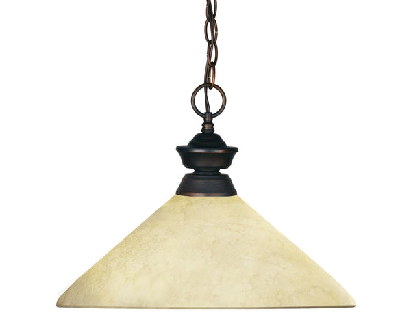 Riviera 1 Light Pendant in Olde Bronze Finish