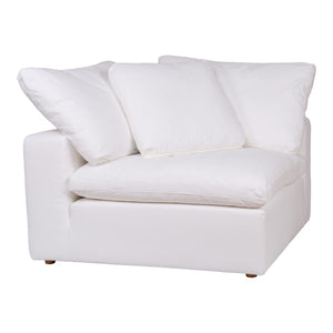 Moe's Clay Corner Chair in Cream White