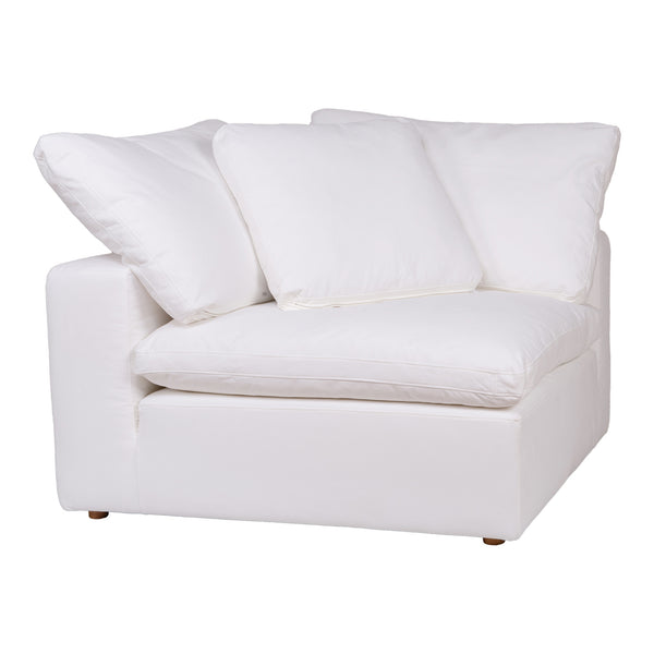 Moe's Clay Corner Chair in Cream White