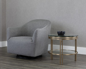 ANDROS END TABLE - ANTIQUE BRASS