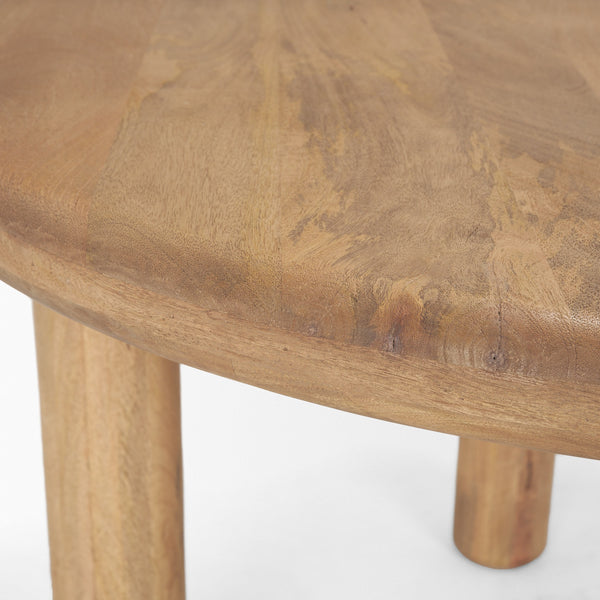 Soma 48" Light Brown Acacia Wood Round Dining Table