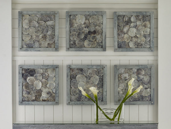Shell Wall Art, w/Glass