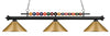 Shark 3 Light Billiard Light in Matte Black Finish