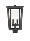 Seoul 2 Light Outdoor Post Mount Fixture in Oil Rubbed Bronze Finish