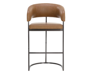 MARRIS BARSTOOL - GUNMETAL - MILLIKEN COGNAC