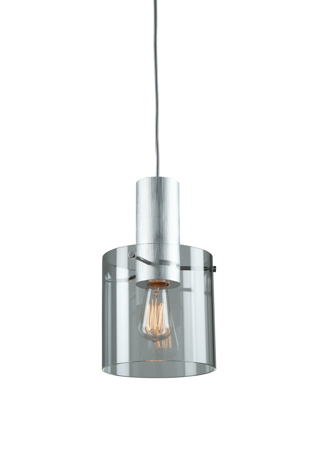 Henley AC11520CL Pendant in Brushed Aluminum & Clear Glass