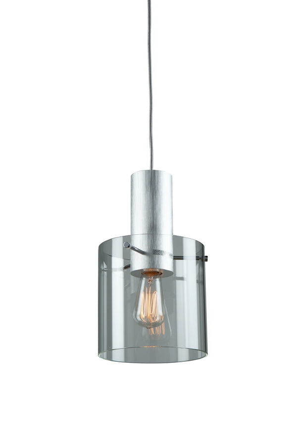 Henley AC11520CL Pendant in Brushed Aluminum & Clear Glass