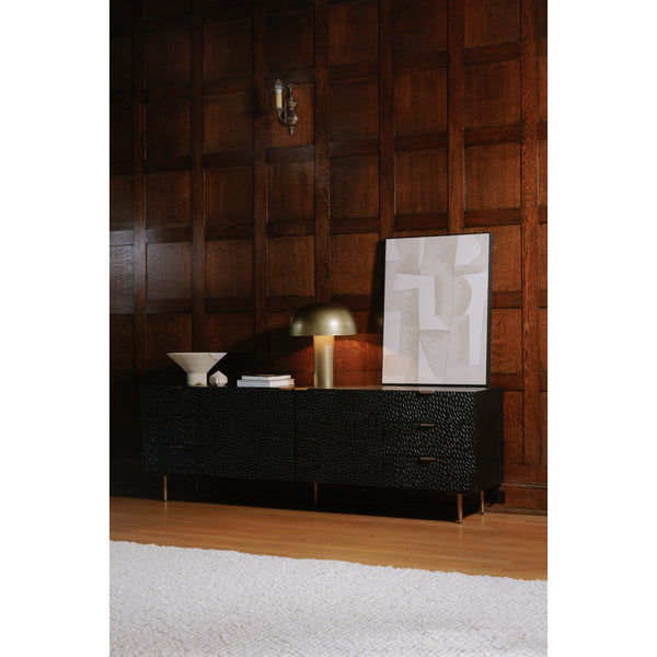 Breu Black Sideboard with Gold Accents