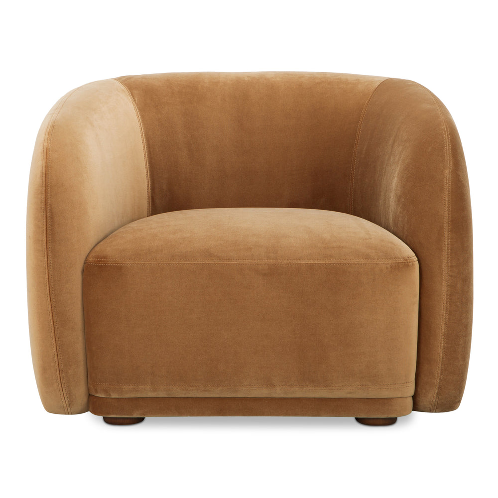 Moe's Faye Accent Chair in Tan Faux Mohair