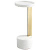 Kodiak Side Table In Gold/White
