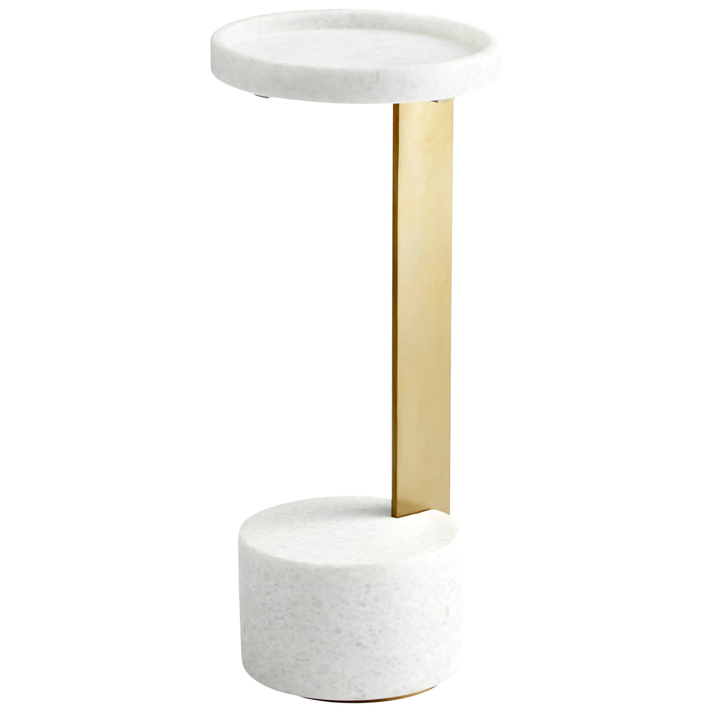  Kodiak Side Table In Gold/White