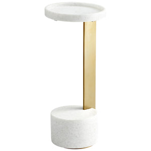  Kodiak Side Table In Gold/White