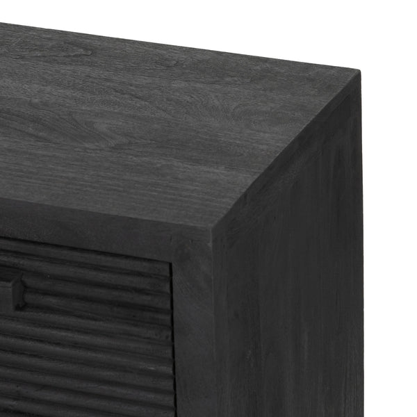 Lorne Media Console In Dark Reeded Totem