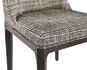 ELISA DINING CHAIR - GREY OAK - NAYA CHECK BLACK