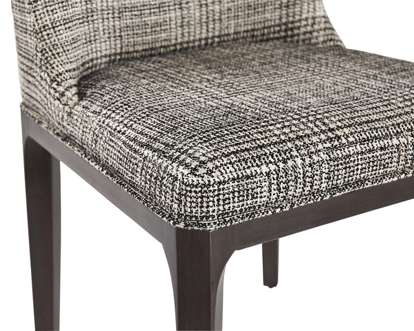 ELISA DINING CHAIR - GREY OAK - NAYA CHECK BLACK