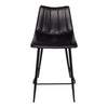 Alibi Counter Stool Set of 2 in Matte Black