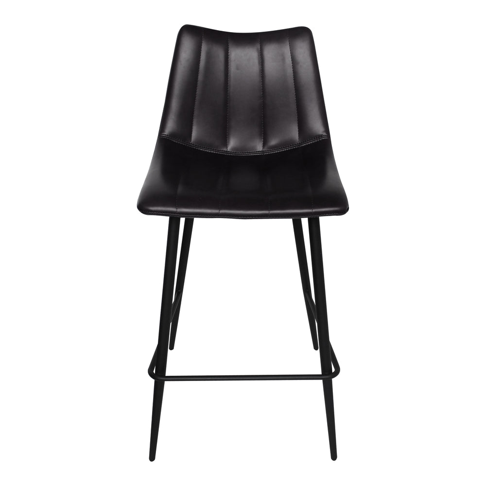 Alibi Counter Stool Set of 2 in Matte Black