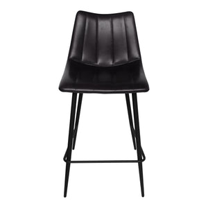 Alibi Counter Stool Set of 2 in Matte Black