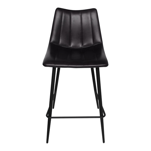 Alibi Counter Stool Set of 2 in Matte Black