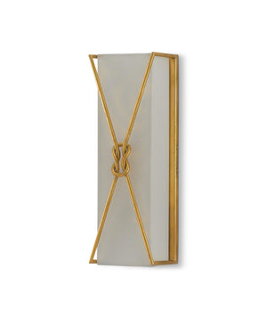 Ariadne Large Wall Sconce In Contemporary Gold Leaf