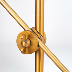 Fragon I (26"H) Gold-Tone Metal Adjustable Cone Shade Table Lamp