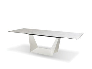 Origami Extension Dining table with carerra ceramic top