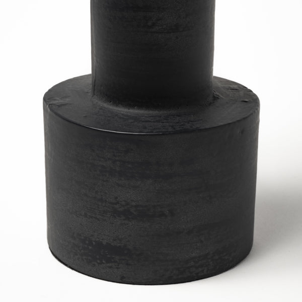 Bolton I 3.9L x 3.9W x 10.6H Black Metal Table Candle Holders