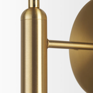 Britton Gold Metal w/ Clear Glass Globe 1-Light Wall Sconce