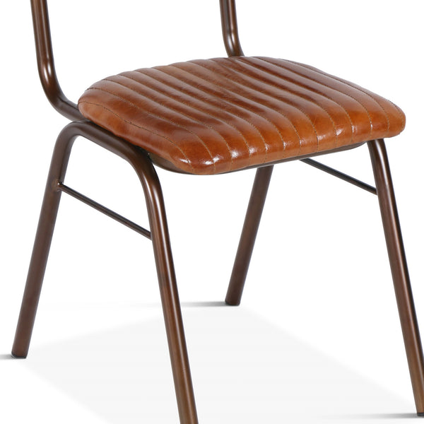 Wellington Collection Iron Chair Leather Seat