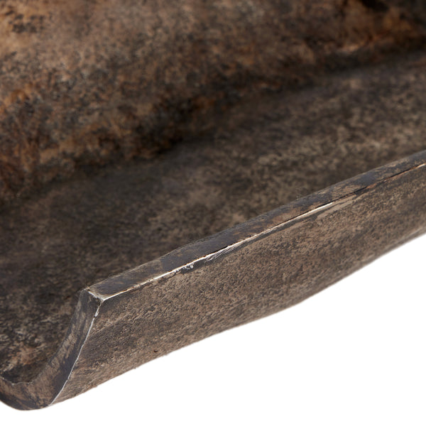 Jagen Outdoor Tray In Rustic Cast Aluminum