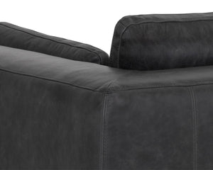 BURR SOFA - SERBIA BLACK LEATHER