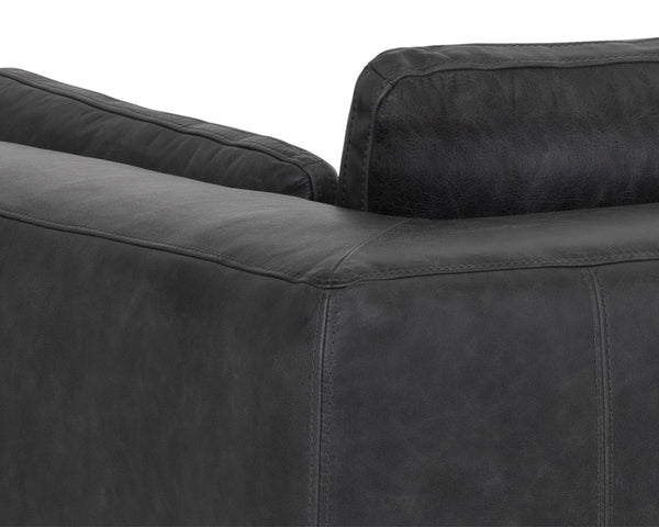 BURR SOFA - SERBIA BLACK LEATHER